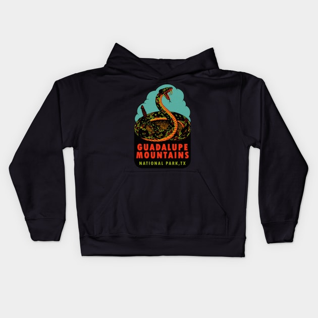 Guadalupe Mountains National Park Texas Vintage Kids Hoodie by Hilda74